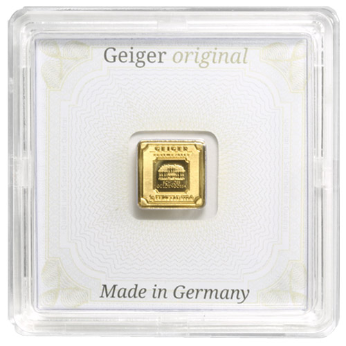 1 Gram JM Bullion Square Gold Bar (New w/ Assay) 1 Gram JM Bullion Square Gold Bar (New w/ Assay)