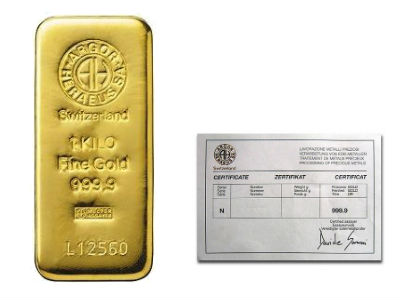 1 Kilo Argor Heraeus Gold Bar For Sale (New w/ Assay) 1 Kilo Argor Heraeus Gold Bar For Sale (New w/ Assay)