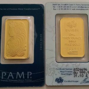 1 oz PAMP Suisse Gold Bar For Sale (PAMP Design, New w/ Assay) 1 oz PAMP Suisse Gold Bar For Sale (PAMP Design, New w/ Assay)