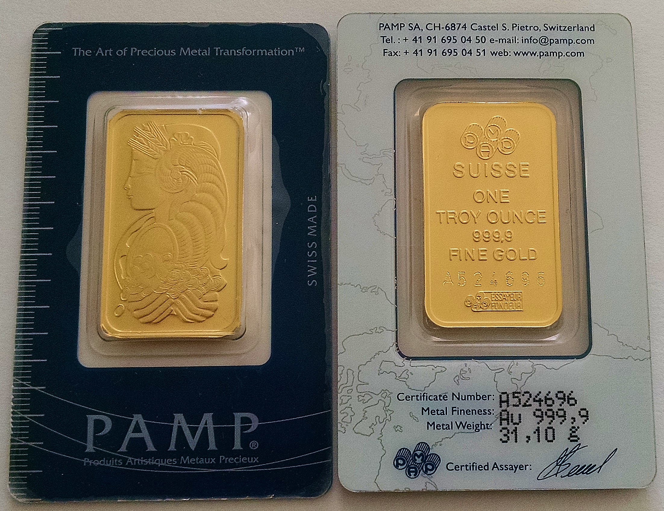 1 oz PAMP Suisse Gold Bar For Sale (PAMP Design, New w/ Assay) 1 oz PAMP Suisse Gold Bar For Sale (PAMP Design, New w/ Assay)