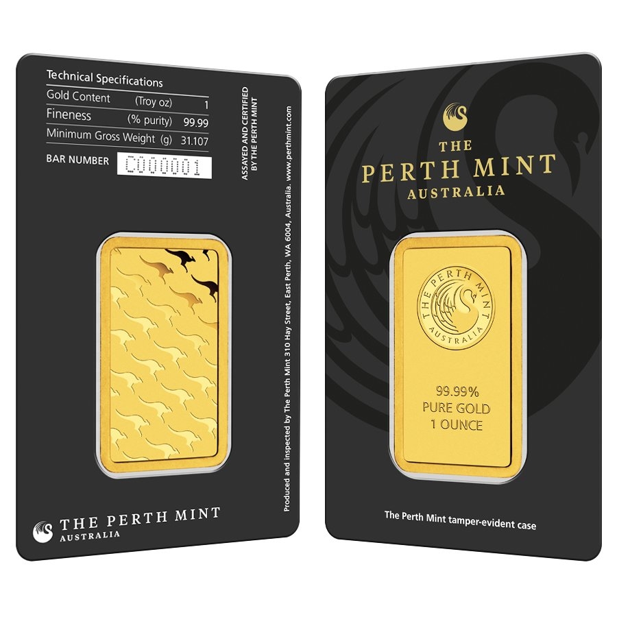1 oz Perth Mint Gold Bar For Sale (New w/ Assay) 1 oz Perth Mint Gold Bar For Sale (New w/ Assay)