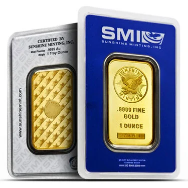 1 oz Sunshine Gold Bar For Sale (New w/ Assay, MintMark SI) 1 oz Sunshine Gold Bar For Sale (New w/ Assay, MintMark SI)