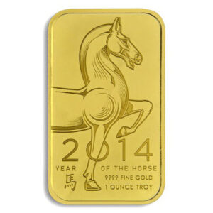 1 oz NTR Lunar Horse Gold Bar For Sale (New w/ Assay) 1 oz NTR Lunar Horse Gold Bar For Sale (New w/ Assay)