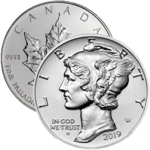 1 oz Palladium Coin For Sale (Random Year, Varied Condition)