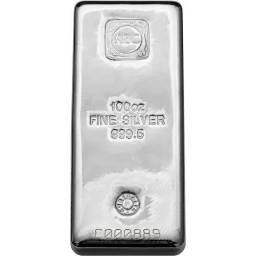 100 oz ABC Silver Bar For Sale (New) 100 oz ABC Silver Bar For Sale (New)