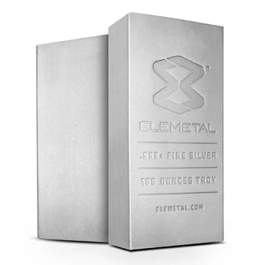 100 oz Elemetal Silver Bar For Sale (New) 100 oz Elemetal Silver Bar For Sale (New)