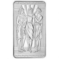 100 oz Great Britain The Great Engravers Collection Three Graces Silver Bar (New)