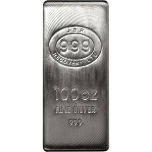 100 oz JBR Silver Bar For Sale (New)