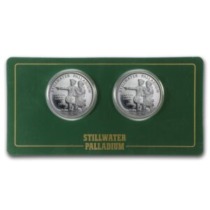 1/2 oz Johnson Matthey Palladium 2-Round Set (Lewis & Clark, w/ Assay)