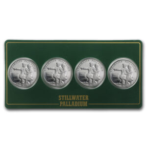 1/4 oz Johnson Matthey Palladium 4-Round Set (Lewis & Clark, w/ Assay)