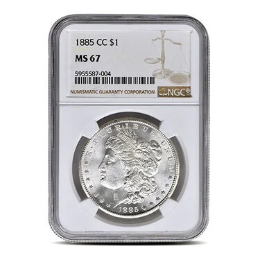 1885-CC Morgan Silver Dollar Coin NGC MS67 1885-CC Morgan Silver Dollar Coin NGC MS67