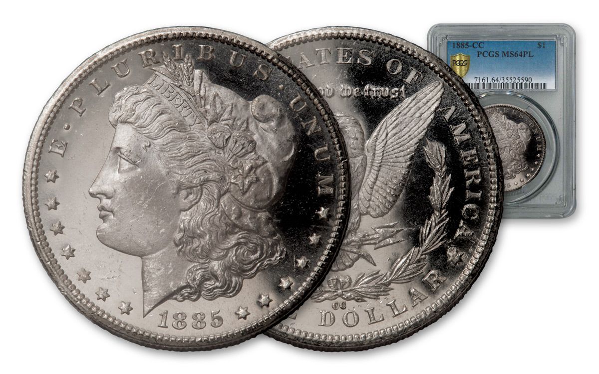 1885-CC Morgan Silver Dollar Coin PCGS MS64