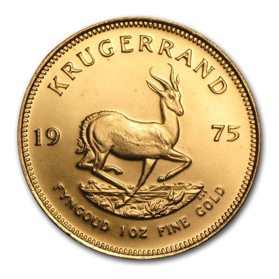 1975 1 oz South African Gold Krugerrand Coin 1975 1 oz South African Gold Krugerrand Coin
