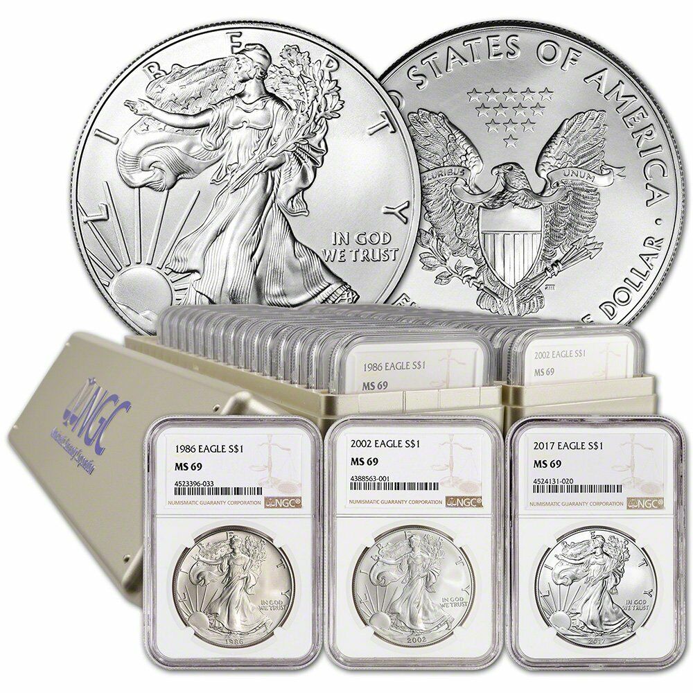 1986-2018 American Silver Eagle 33-Coin Set NGC MS69 1986-2018 American Silver Eagle 33-Coin Set NGC MS69