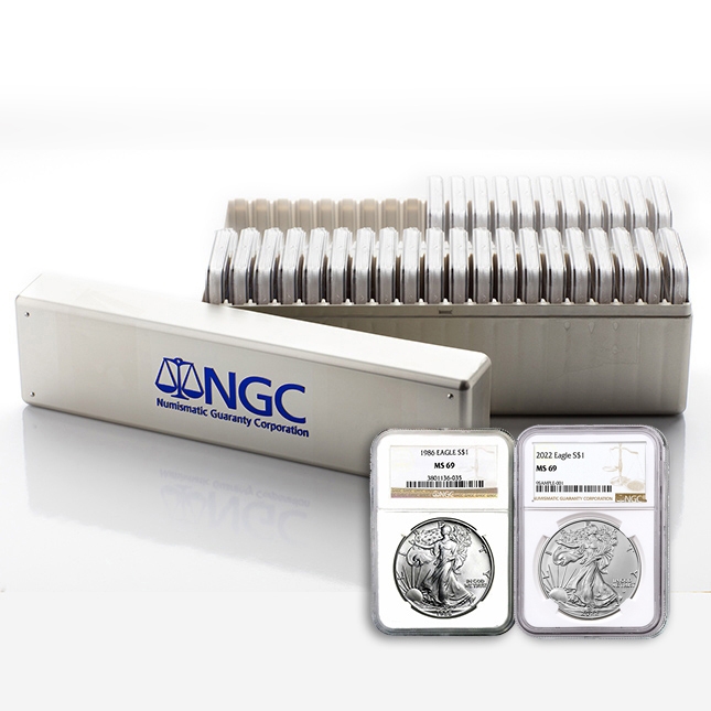 1986-2022 American Silver Eagle 38-Coin Set NGC MS69 1986-2022 American Silver Eagle 38-Coin Set NGC MS69