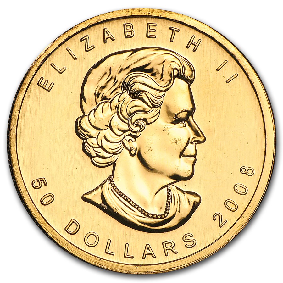 2008 1 oz Canadian Gold Maple Leaf Coin 2008 1 oz Canadian Gold Maple Leaf Coin