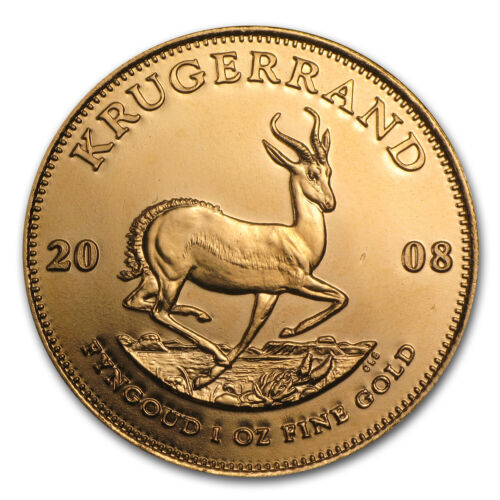 2008 1 oz South African Gold Krugerrand Coin 2008 1 oz South African Gold Krugerrand Coin