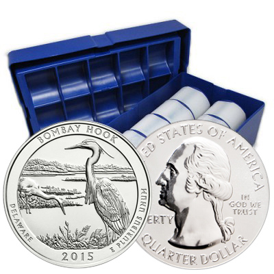 2015 5 oz ATB Bombay Hook Monster Box (BU, 100 Coins, 500 oz) 2015 5 oz ATB Bombay Hook Monster Box (BU, 100 Coins, 500 oz)