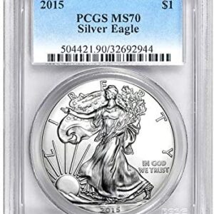 2015 (P) 1 oz American Silver Eagle Coin PCGS MS70 2015 (P) 1 oz American Silver Eagle Coin PCGS MS70