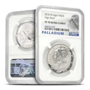 2018-W 1 oz Proof American Palladium Eagle Coin NGC PF70 UCAM (First Day of Issue)