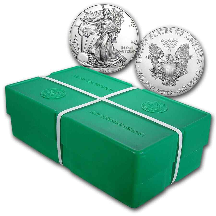2019 American Silver Eagle Monster Box (500 Coins, BU, Sealed)