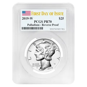 2019-W 1 oz American Palladium Eagle Reverse Proof Coin PCGS PR70 (First Day of Issue) 2019-W 1 oz American Palladium Eagle Reverse Proof Coin PCGS PR70 (First Day of Issue)
