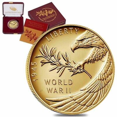2020 1/2 oz End of WWII 75th Anniversary Gold Coin (Box + CoA) 2020 1/2 oz End of WWII 75th Anniversary Gold Coin (Box + CoA)