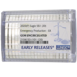 2020 (P) American Silver Eagle NGC Gem Roll (ER, Philadelphia) 2020 (P) American Silver Eagle NGC Gem Roll (ER, Philadelphia)
