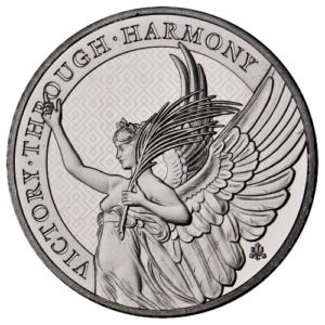 2021 1 oz St. Helena Platinum Queens Virtues Victory Coin (BU)