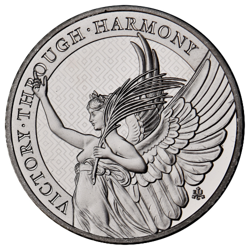 2021 1 oz St. Helena Platinum Queens Virtues Victory Coin (BU)