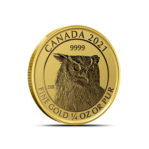2021 ¼ oz Canadian Gold Great Horned Owl Reverse Proof Coin 2021 ¼ oz Canadian Gold Great Horned Owl Reverse Proof Coin