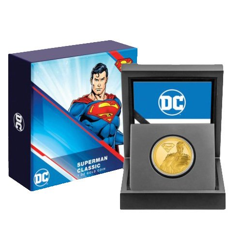 2022 1 oz Proof Niue Gold Classic Superhero Superman Coin 2022 1 oz Proof Niue Gold Classic Superhero Superman Coin