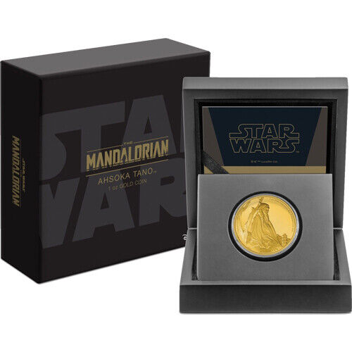2022 1 oz Proof Niue Gold Mandalorian Ahsoka Tano Coin (Box + CoA) 2022 1 oz Proof Niue Gold Mandalorian Ahsoka Tano Coin (Box + CoA)
