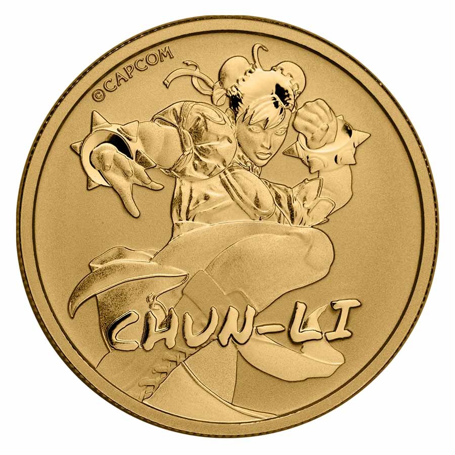 2022 1 oz Tuvalu Gold Street Fighter Chun Li Coin (BU) 2022 1 oz Tuvalu Gold Street Fighter Chun Li Coin (BU)