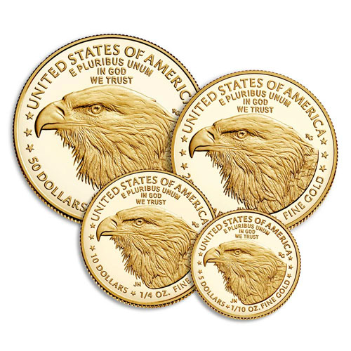 2022-W 4-Coin Proof American Gold Eagle Set (Box + CoA) 2022-W 4-Coin Proof American Gold Eagle Set (Box + CoA)