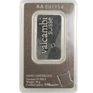 50 Gram Platinum Bar For Sale (Varied Condition)