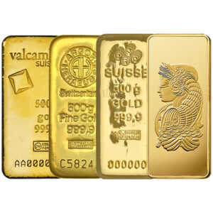 500 Gram Gold Bar For Sale (Varied Condition, Any Mint)