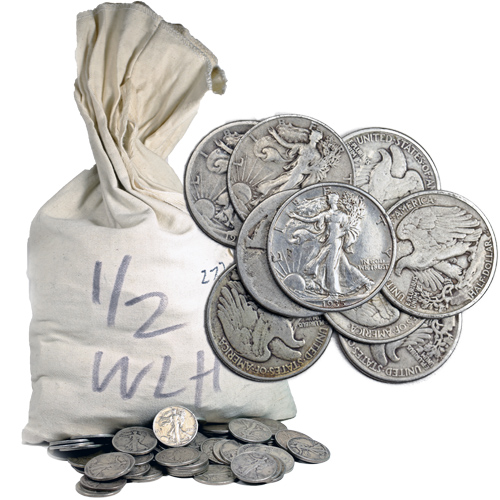 90% Silver Walking Liberty Half Dollars ($500 FV, Circulated) 90% Silver Walking Liberty Half Dollars ($500 FV, Circulated)