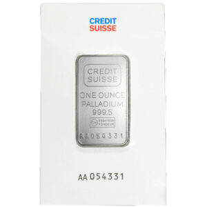 Buy 1 oz Credit Suisse Palladium Bar (New w/ Assay)