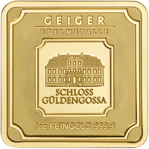 Buy 1 oz Geiger Square Gold Bar (New w/ Assay) Buy 1 oz Geiger Square Gold Bar (New w/ Assay)