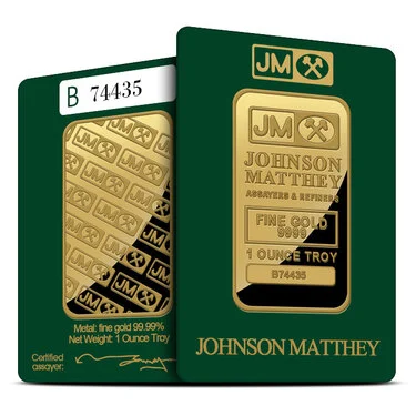 Buy 1 oz Johnson Matthey Gold Bar (w/ Assay) Buy 1 oz Johnson Matthey Gold Bar (w/ Assay)