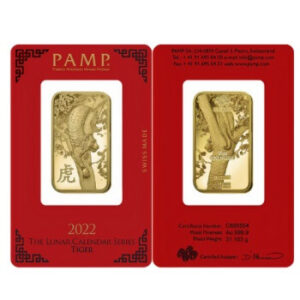 Buy 1 oz PAMP Suisse Lunar Tiger Gold Bar (New w/ Assay) Buy 1 oz PAMP Suisse Lunar Tiger Gold Bar (New w/ Assay)