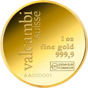 Buy 1 oz Valcambi Gold Round (New w/ Assay) Buy 1 oz Valcambi Gold Round (New w/ Assay)