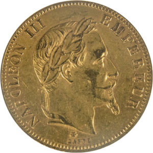 Buy 100 Francs France Gold Coin – Napoleon III (Random Year, AU) Buy 100 Francs France Gold Coin – Napoleon III (Random Year, AU)