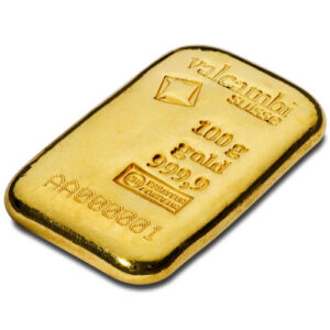 Buy 100 Gram Valcambi Cast Gold Bar (New w/ Assay) Buy 100 Gram Valcambi Cast Gold Bar (New w/ Assay)