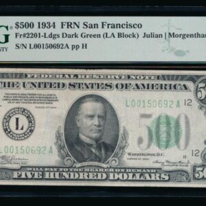 Buy 1934 $500 Federal Reserve Note (PMG Very Fine 25) Buy 1934 $500 Federal Reserve Note (PMG Very Fine 25)