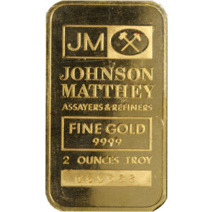 Buy 2 oz Johnson Matthey Gold Bar (Secondary Market) Buy 2 oz Johnson Matthey Gold Bar (Secondary Market)
