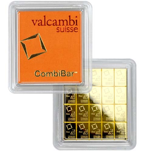 Buy 20 Gram Valcambi Gold CombiBar (20x1g w/ Assay) Buy 20 Gram Valcambi Gold CombiBar (20x1g w/ Assay)