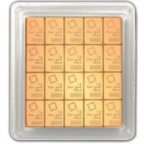 Buy 20 Gram Valcambi Gold CombiBar (20x1g w/ Assay) Buy 20 Gram Valcambi Gold CombiBar (20x1g w/ Assay)