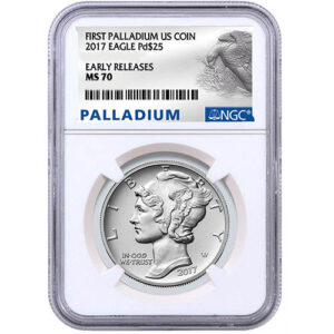 Buy 2017 1 oz American Palladium Eagle Coins NGC MS70 ER